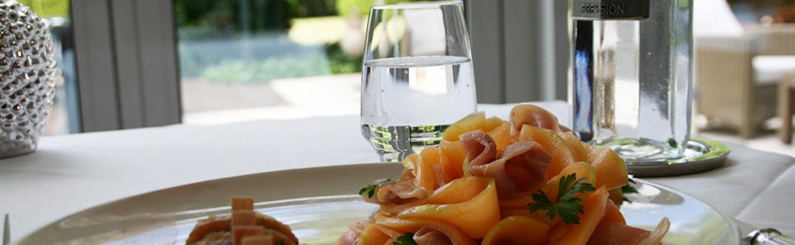 Recette chef, recette melon au porto et jambon cru